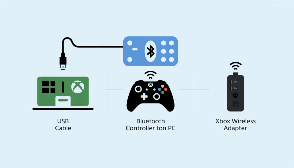 How to Connect Xbox Controller to PC image showing