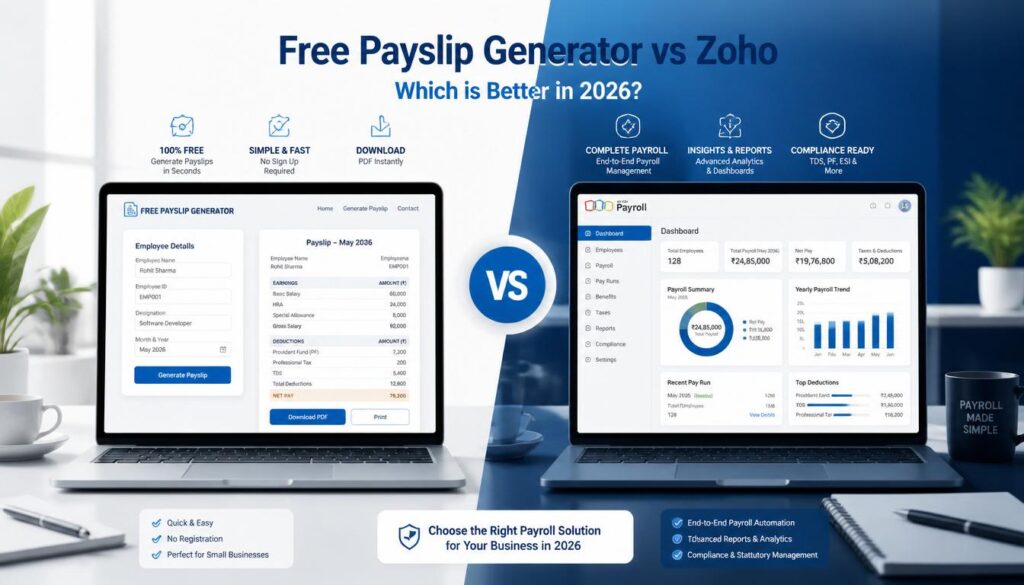 Free Payslip Generator vs Zoho