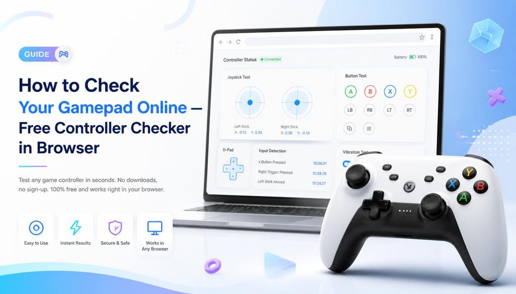 check your gamepad online